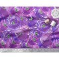thumbnail image 3 of Soimoi Purple polyester Crepe Fabric Flower Watercolor Print Sewing Fabric BTY 42 Inch Wide, 3 of 3