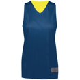 thumbnail image 1 of ASI 163.302.XL Ladies Tricot Mesh Reversible 2.0 Jersey, Navy & Gold - Extra Large, 1 of 1
