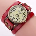 thumbnail image 1 of First Layer Cowhide Retro Three Circle Casual Quartz Watch Unisex, 1 of 8