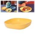 thumbnail image 2 of Kitchen Tableware Square Bowl Wheat Spaghetti Bowl Lightweight Bowl Party Snack Soup Dessert Rice Plate,Yellow Kitchen Tableware, 2 of 7