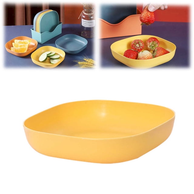 Ynlkorvg Tableware Square Bowl Wheat Spaghetti Bowl Lightweight Bowl Party Snack Soup Dessert Rice Plate