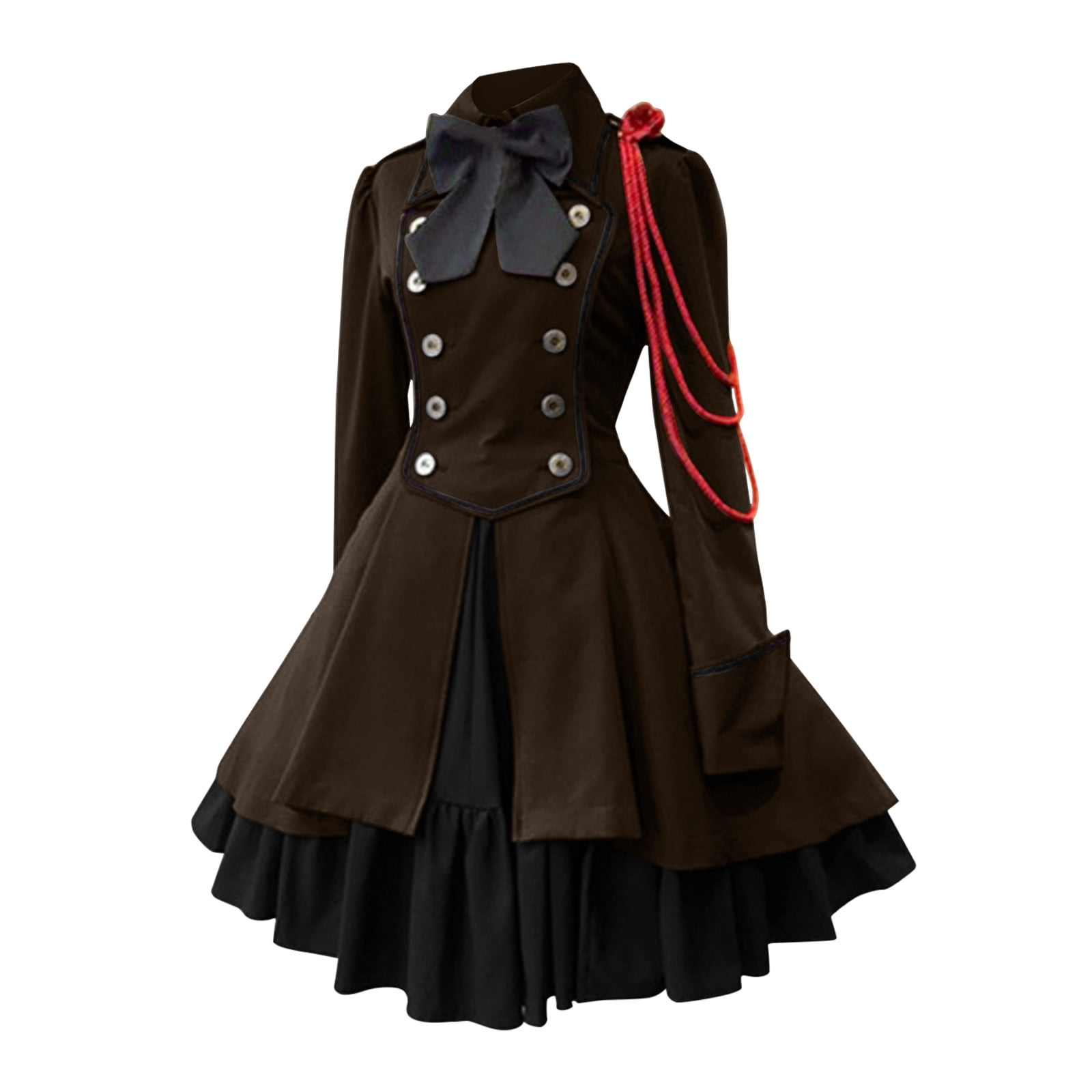 Kcodviy Robe pour Femme Style Rétro Vêtements Gothiques Femmes Grande Taille Couleur Unie Manches Trompette Robe Médiévale Verte Longue Robe de Princesse