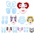 thumbnail image 1 of Ensemble de 6 Styles de Pochoirs pour Peinture de Visage, Pochoirs Réutilisables pour Animaux de Compagnie, Pochoirs pour Peinture de Visage, Gabarit de Peinture Corporelle DIY, 1 of 8