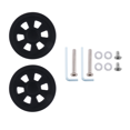 thumbnail image 2 of Roues de Remplacement pour Bagages 55mmx12mm Résistantes à l'Usure Protection Environnementale Roues de Remplacement pour Valise en PU Noir Paire, 2 of 8