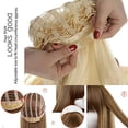 thumbnail image 3 of Perruque Synthétique Longue et Bouclée avec Frange, Perruques aux Cheveux Courts, Résistante à la Chaleur, Perruque Complète, Tête Complète pour Femmes, Blond, Mèches, 3 of 4