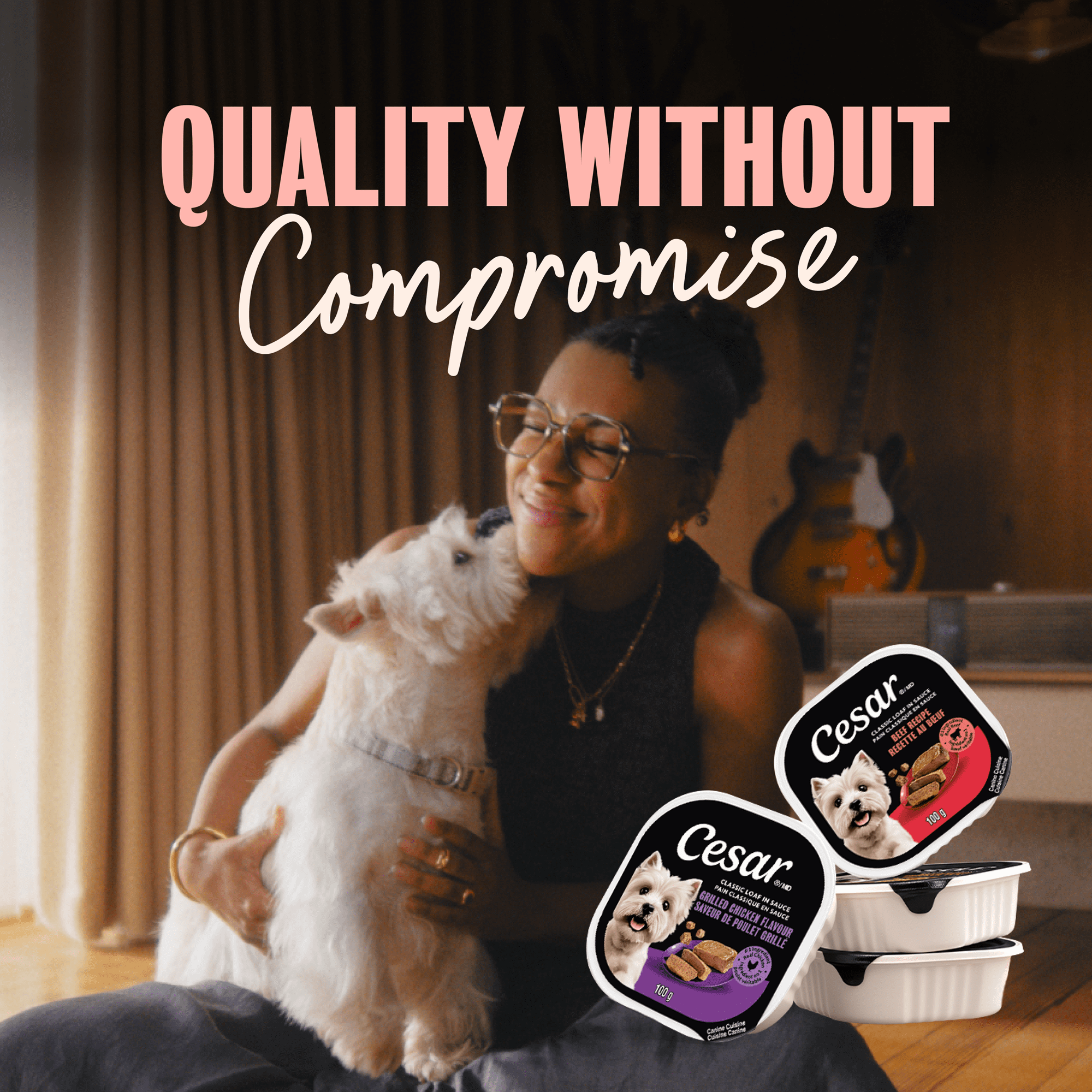 CESAR Pâté Classique en Sauce Nourriture Humide pour Chiens Variété Délices, Coupelles Lot de 24