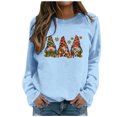 thumbnail image 3 of WEAIXIMIUNG Chandail en Molleton pour Femmes Col Rond Fermeture Éclair Mode de Noël Décontractée Imprimé Bonhomme de Neige Chandail à Manches Longues Sans Chapeau, 3 of 6