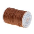 thumbnail image 1 of 1 Piece 150D Waxed Polyester Braided Flat Thread For Sewing Leather Crafts - Light Brown, as described, 1 of 8