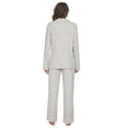 thumbnail image 3 of HEARTNICE Women Button up Pajama Set Long Sleeve Sleepwear Lightweight Pjs Set,(Grey Mel,2XL), 3 of 5