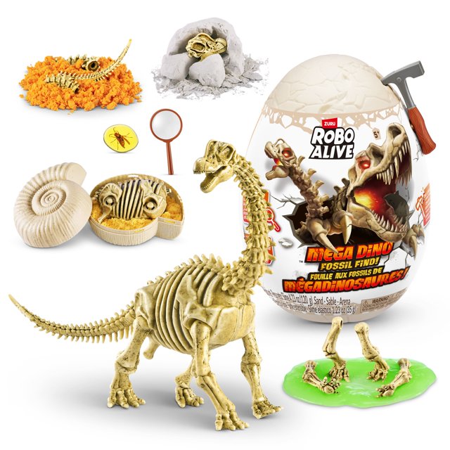 Découverte de fossiles Robo Alive Mega Dino par ZURU