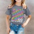thumbnail image 2 of PMVFHDE T-Shirts Fille T-Shirt Décontracté Imprimé à Col Rond à Manches Courtes T-Shirt Chemise Décontractée Gris Clair, 3-4 Ans, 2 of 7