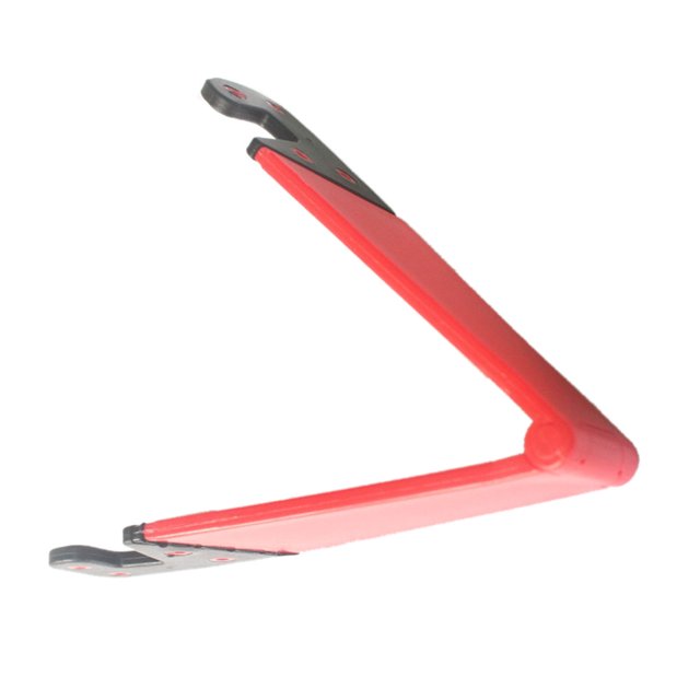Ruiboury Support Pliable Ajustable en Forme de V pour Téléphone Intelligent Tablette Taille Portable Rouge 1ensemble