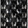 thumbnail image 1 of Soimoi Black Rayon Fabric Quatrefoil Cat Animal Fabric Prints by Yard 42 Inch Wide, 1 of 6