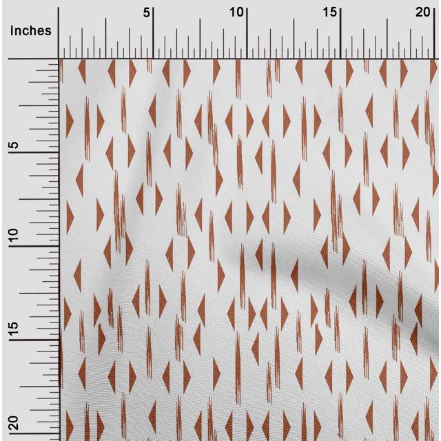 oneOone Polyester Lycra Fabric Triangle Ikat Printed Fabric 1 Yard 56 Inch Wide