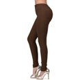 thumbnail image 1 of WTXUE Jeans Skinny Taille Mi-Haute Hyper Extensibles pour Femmes Brun, 1 of 6
