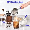 thumbnail image 3 of U-Taste 18/8 Stainless Steel Measuring Cups and Spoons Set: 10 Pieces Metal Stacking Kitchen Baking Cooking Food Measure Set 5 Cups 5 Spoons with Strengthened weld joints (Black), 3 of 10