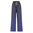 thumbnail image 5 of Pants for Women, Womens Fashionable Striped Printed Drawstring Wide Leg Pants, 5 of 5