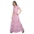 thumbnail image 2 of Moomaya Printed Two Piece Flared Skirt And Crop Top Rayon Ethnic Set For Girls, 2 of 6