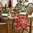 thumbnail image 1 of Vaidha Merry Christmas Cotton Linen Table Runner Dresser Scarves Winter Snow Xmas Tree Snowman Snowflake Table Runners For Dinning Table Kitchen Decor Holiday Dinner, 1 of 6