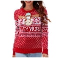 thumbnail image 1 of Zhanying Chandail Rouge Femme Tenue de Tous les Jours Famille Assortie Christmas Sweater Chandail Rouge à Col Rond pour Femmes Christmas Sweater, 1 of 8