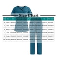 thumbnail image 3 of Medical Uniforms, V-Neck Pocket Duty Shirt with Elastic Drawstring Waist Pants, Healthcare Work Scrubs Set, 3 of 9