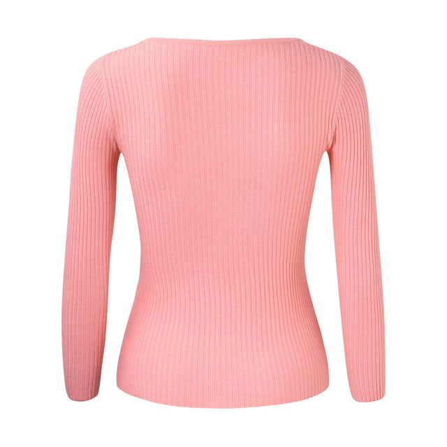 PMUYBHF Combinaison Chandail pour Femme Femmes Couleur Unie Col en U Chandail Tricoté Chandail à Col Roulé de Base Hauts S