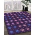 thumbnail image 3 of Ahgly Tapis de Zone Rond Lavable en Machine Intérieur Transitionnel Violet Violet, 7 Pieds Rond, 3 of 7