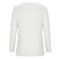 thumbnail image 4 of Besolor 2024 Chemise à Manches Longues pour Femmes, Tunique Décontractée de Printemps et d'Automne, Haut Croisé Froncé à l'Avant, Blouse à Col Ras du Cou, T-Shirts, 4 of 5
