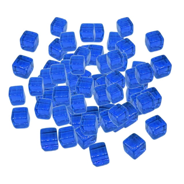 Milaget 100Pcs 10mm Transparent Clear Dice Set Entertainment Board Game Accessory Blue