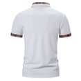 thumbnail image 4 of Birdeem Chemises pour Hommes Chemise Décontractée Patchwork Imprimé Bouton Col Rabattu Manches Courtes T-Shirt Chandail Blouse, 4 of 12