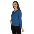 thumbnail image 3 of Inkmeso T-shirt Henley Uni à Boutons pour Femmes Décontracté Basique à Manches Longues T-shirts, 3 of 7