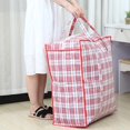 thumbnail image 4 of Big Sale ! Huayishang Home Textile Storage,Storage Case,Large Capacity Storage Bags Large Plastic Checkered Storage Laundry Bag with Zipper & Handles for Shopping Moving Travel, 4 of 7