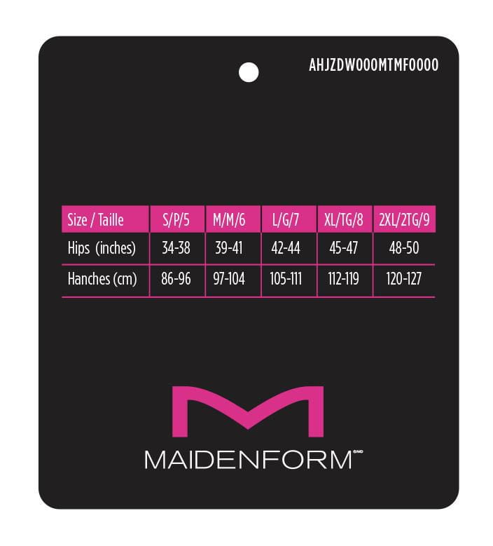 Maidenform Bikini echancra en detelle extensible, Paquet de 2, Couleurs Blue Whimsy et Urban Lilac