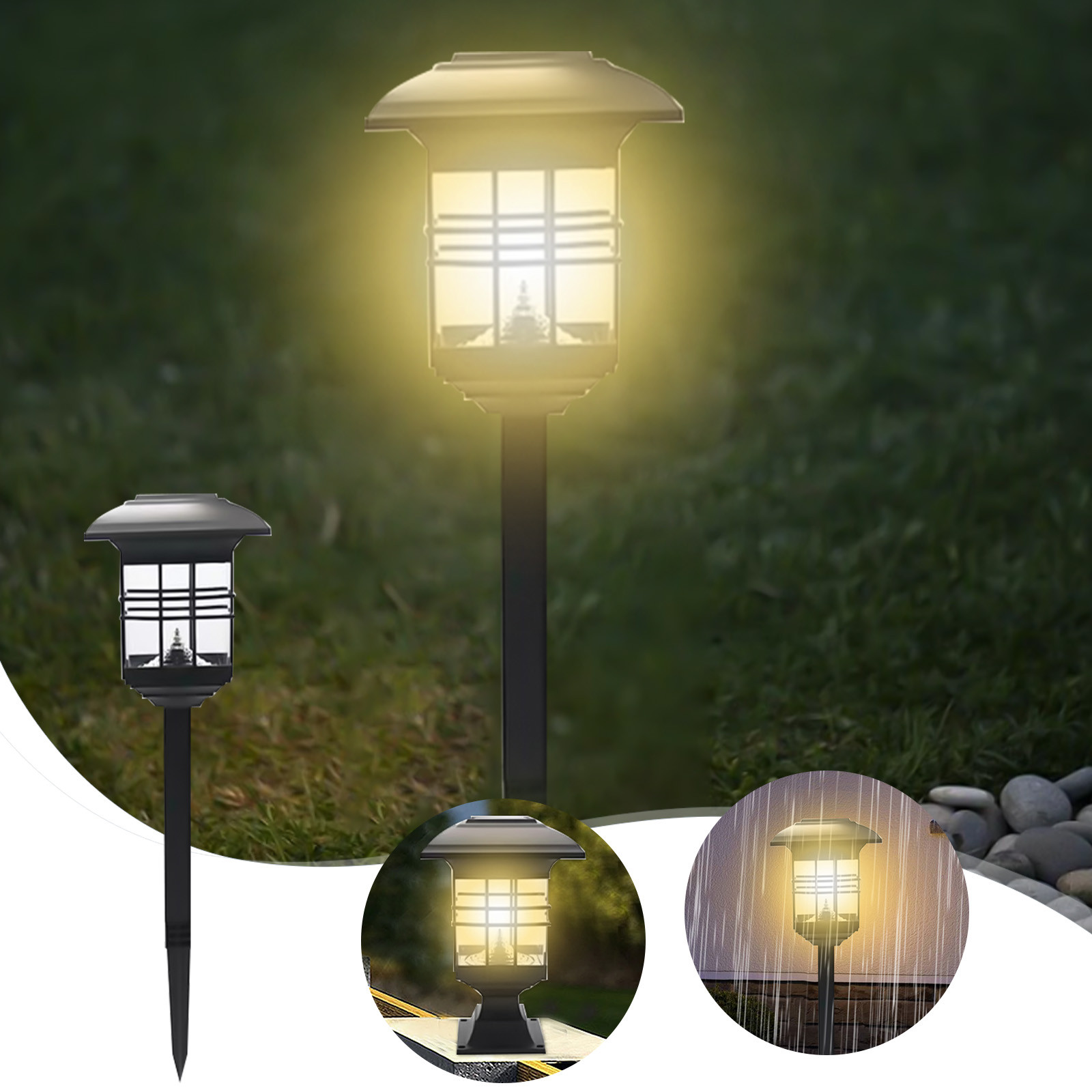 Aidoshy Outdoor Solar Lights, Land-scape Spotlights, Garden Lights, Wireless Solar Powered Outdoor Lights/Lighting For Yard, Walkway,Solar Street Lights Outdoor