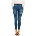 thumbnail image 3 of Cover Girl Jeans Moulants de Base à Revers pour Femmes Juniors en Denim Extensible Taille 11 Bleu Foncé, 3 of 7
