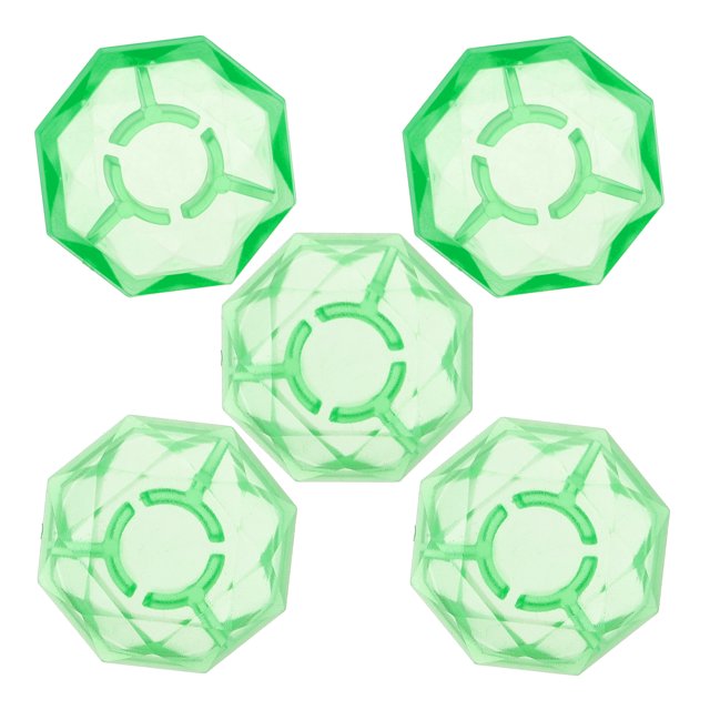 5Pcs Plastic Guitar Effect Pedal Footswitch Topper Diamond Shape Green for Electric Guitar