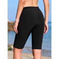 thumbnail image 3 of Beautyin Womens Swim Shorts Knee Length High Waisted Drawstring Swim Bottoms with Two Pockets, 3 of 7