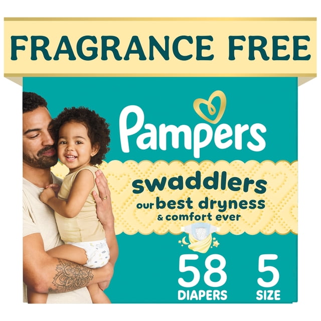 Pampers Swaddlers Diapers, Size S5 (20-37 lbs), Absorbent, Keeps Baby Dry and Comfortable, Pediatrician Recommended Skin Safe Disposable Baby Diaper
