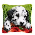 thumbnail image 1 of Cute Spot Dog Latch Hook Rug for Cushion Spot Dog, 1 of 7