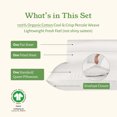 thumbnail image 4 of California Design Den XL Twin Sheet Set - 100% Organic Cotton Sheets, Crisp Percale, Durable Bedding Set - True Ivory, 4 of 10