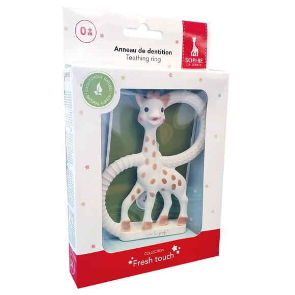 Sophie la Girafe Fresh Touch Teething Ring, Very Soft Version - Made of natural rubber. Safe and non-toxic for your baby.