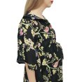 thumbnail image 2 of Bimba Moms Black Printed Maternity Kaftan With Drawstring Waist Maxi Dress-4, 2 of 7