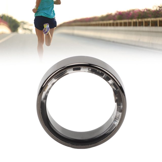 Fitness Smart Ring, Intelligent Health Ring Fitness Tracker, Smart Ring for Sleep, Pedometer, Health Monitor, Women & Men, Made of Stainless Steel and Ceramic