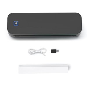 Portatif A4 Imprimante thermique sans encre pour Photo de bureau PDF Document Memo Stencil Printing Black,1*Imprimer 1*Manuel anglais 1*Cable de données 1*Livre blanc,Noir