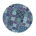 thumbnail image 1 of DOLITY Housse de Table Ajustée Élastique - Motif Coloré - Grand Rond - Convient aux Tables jusqu'à B 1,2 m, 1 of 9