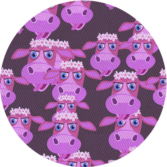 Ahgly Company Tapis d'Intérieur Ronds de Style Transitionnel Lavables à la Machine, Rose Oeillet Foncé, 8 Pieds Rond
