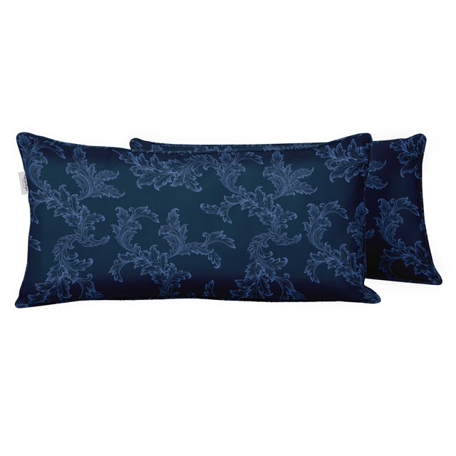 VargottamIndoor/OutdoorPolyester FabricLumbarPillowCover,All-Weather Waterproof Rectangular Cushion Case for Patio Furniture,12" x 18"Set of 2 -Abstracts-67