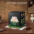 thumbnail image 3 of Potted Garden Pink Flowers Botanical Collection Set, 158 Pieces Modular Buildings, Decorative Home Office Creative Project Construction, 3 of 5
