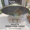 thumbnail image 4 of Outsunny Parasol de Patio Double Face de 15 Pi avec Double Auvent, Noir, 4 of 10