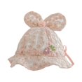 thumbnail image 1 of Fortune Baby Girl Summer Hat Mesh Flower Hat Infant Sweet Bow Cap, 1 of 9